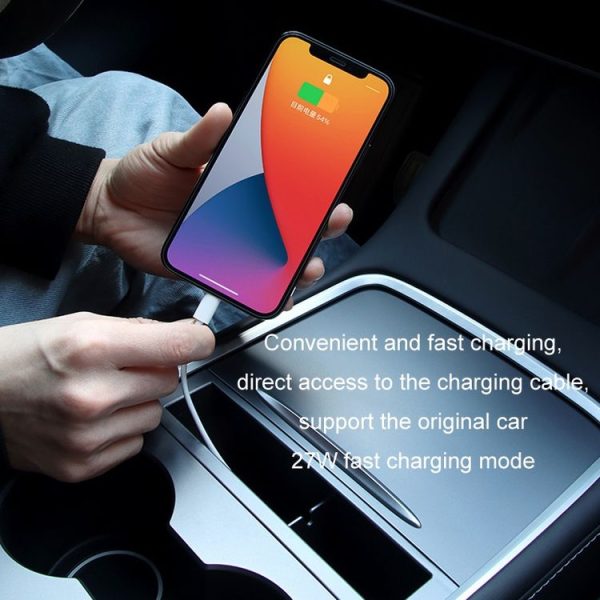 Tesla Model 3 / Y Mobile Phone Storage Box (Black) - Image 5