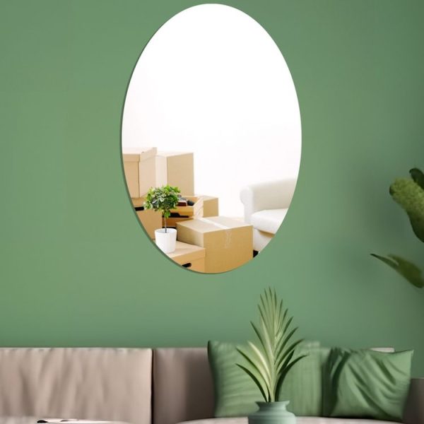 15cm x 10cm Oval Acrylic Mirror Stereo Wall Stickers Home Decoration Soft Mirror (Silver) - Image 5