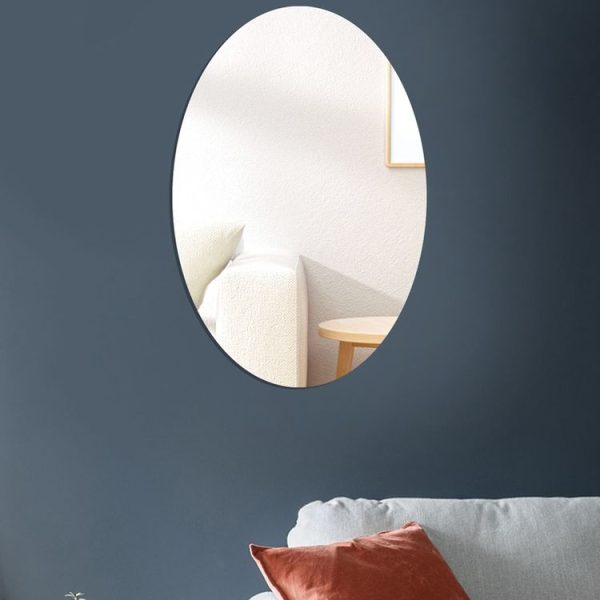 15cm x 10cm Oval Acrylic Mirror Stereo Wall Stickers Home Decoration Soft Mirror (Silver) - Image 6
