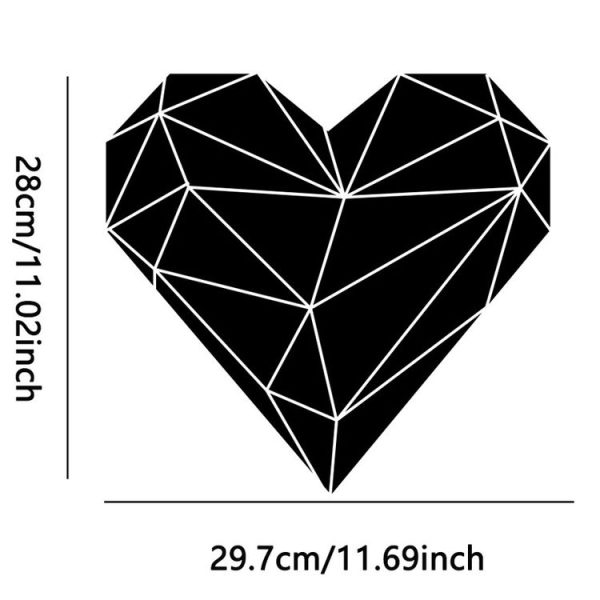 27pcs / Set Acrylic Heart Shaped Mirror Wall Stickers Home Decoration Soft Mirror (Silver) - Image 2
