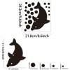 22pcs / Set Acrylic Dolphin Spitting Bubbles Mirror Wall Sticker Home Decoration Soft Mirror (Silver) - Image 2