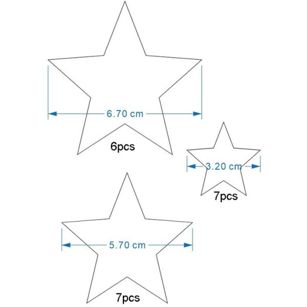 20pcs / Set Acrylic Stars Mirror Stereo Wall Stickers Home Decoration Soft Mirror (Silver) - Image 3