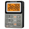 SH-01M Mini Portable Multifunctional Digital Display Two-Channel Radio, Size: JPN Version (Silver Gray)