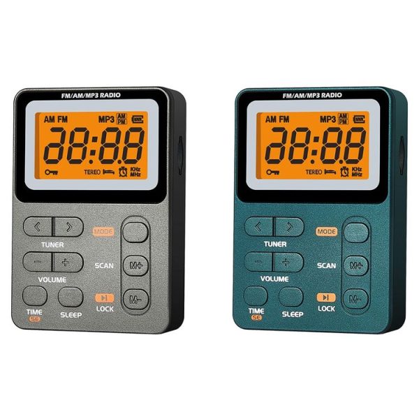 SH-01M Mini Portable Multifunctional Digital Display Two-Channel Radio, Size: JPN Version (Silver Gray) - Image 2