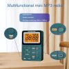 SH-01M Mini Portable Multifunctional Digital Display Two-Channel Radio, Size: JPN Version (Silver Gray) - Image 5