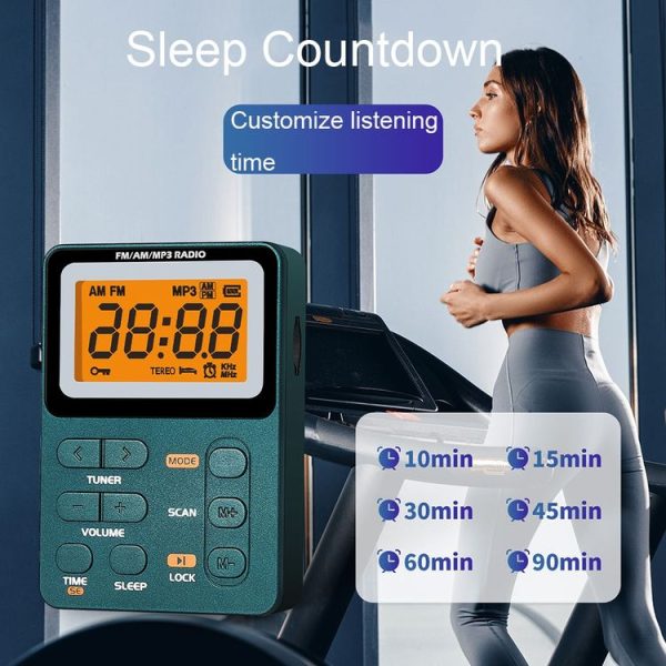 SH-01M Mini Portable Multifunctional Digital Display Two-Channel Radio, Size: JPN Version (Silver Gray) - Image 6