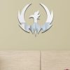 Acrylic Spreading Wings Bird Mirror Stereoscopic Wall Stickers Home Decoration Soft Mirror (Silver) - Image 3
