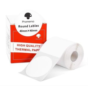 Phomemo M110 / M200 180pcs / Roll 40x40mm Round Self-Adhesive Thermal Labels