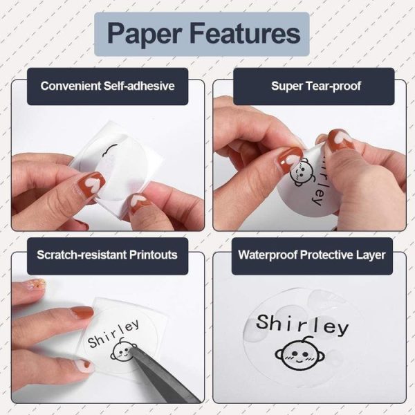 Phomemo M110 / M200 180pcs / Roll 40x40mm Round Self-Adhesive Thermal Labels - Image 4