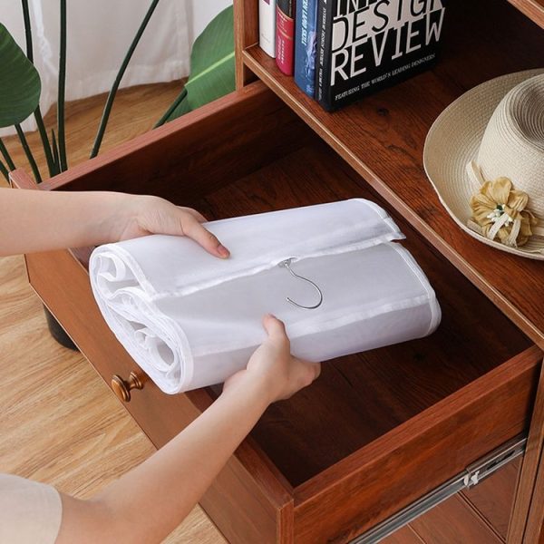 Bag Storage Hanging Bag Wardrobe Hanging Dust-proof Fabric Storage Bag, Spec: 6 Pockets White - Image 7