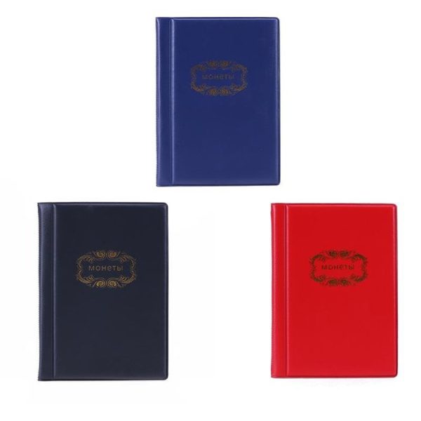 Russian Cover 120 Coins Pocket-sized Collection Album (Red) - Image 4