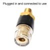 Small Copper Transparent Audio Column M4 Crystal Banana Holder Terminal Block (Black) - Image 2