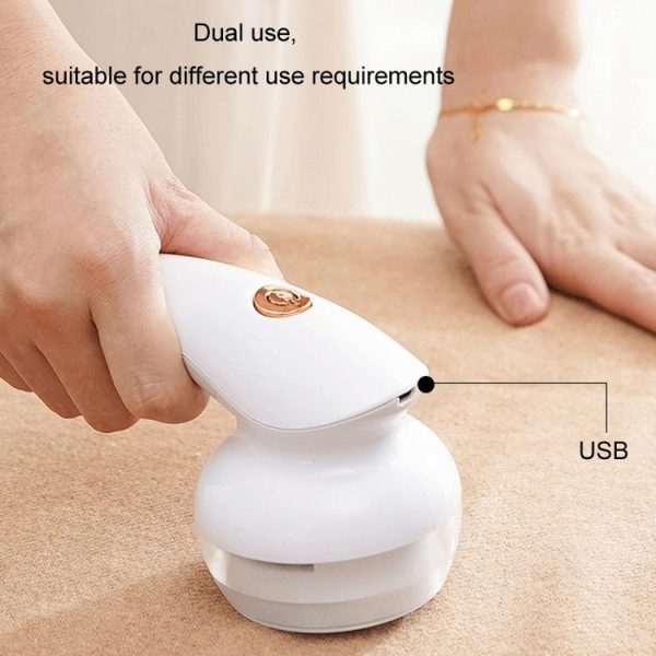 Home Rechargeable Handheld Clothes Hair Ball Trimmer (White) - Image 9