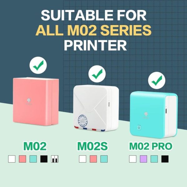 Phomemo M02 / M02S / M02 Pro 3rolls / Pack 53mm 10 Years Eyes Protection Beige Sticker Thermal Paper - Image 2