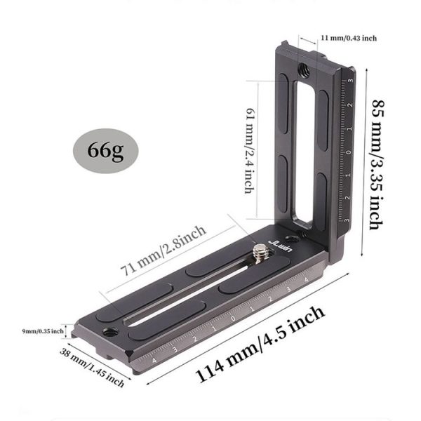 JLWIN Quick Release Plate L Bracket Plate for DJI Ronin RS 2 / RSC 2 / RS 3 Gimbal Stabiliser - Image 3