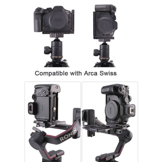 JLWIN Quick Release Plate L Bracket Plate for DJI Ronin RS 2 / RSC 2 / RS 3 Gimbal Stabiliser - Image 5