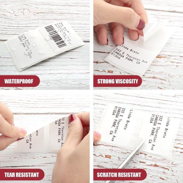 Phomemo M110 / M200 600pcs / Roll 20x10mm Square Self-Adhesive Thermal Labels on White Background - Image 4
