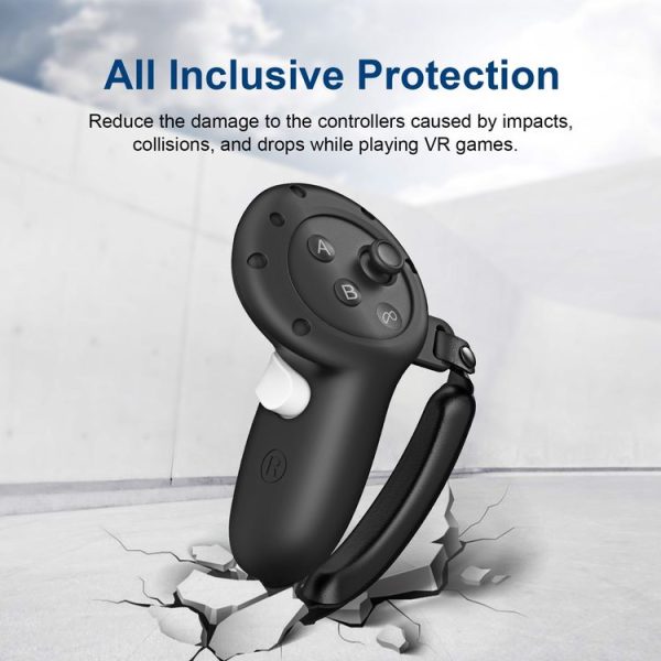 Meta Quest 3 Handle Silicone Protective Cover VR Accessories (Black) - Image 4