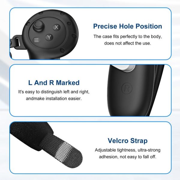 Meta Quest 3 Handle Silicone Protective Cover VR Accessories (Black) - Image 7