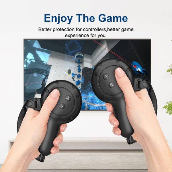 Meta Quest 3 Handle Silicone Protective Cover VR Accessories (Black) - Image 8