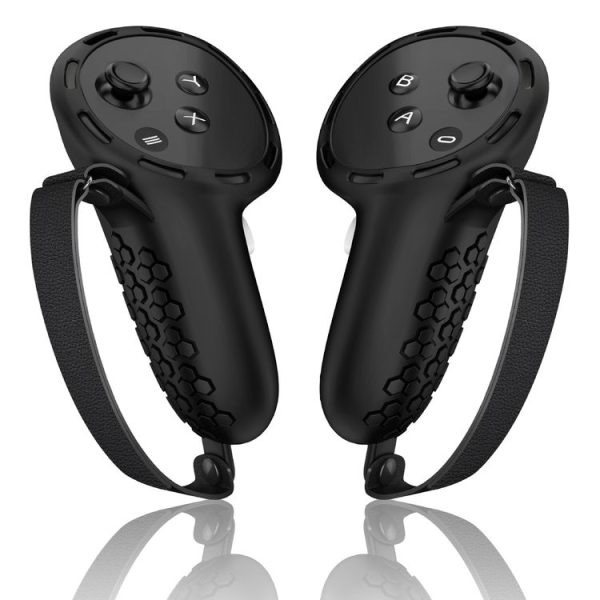 Meta Quest 3S / 3 Controller Silicone Anti-Slip Protective Cover VR Accessories (Black) - Image 3