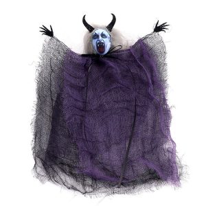 Halloween Decorations Horror Evil Ghost Doll Pendant Haunted House Decoration Props (Purple)