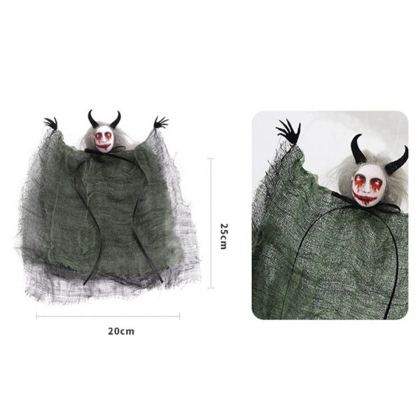 Halloween Decorations Horror Evil Ghost Doll Pendant Haunted House Decoration Props (Purple) - Image 3