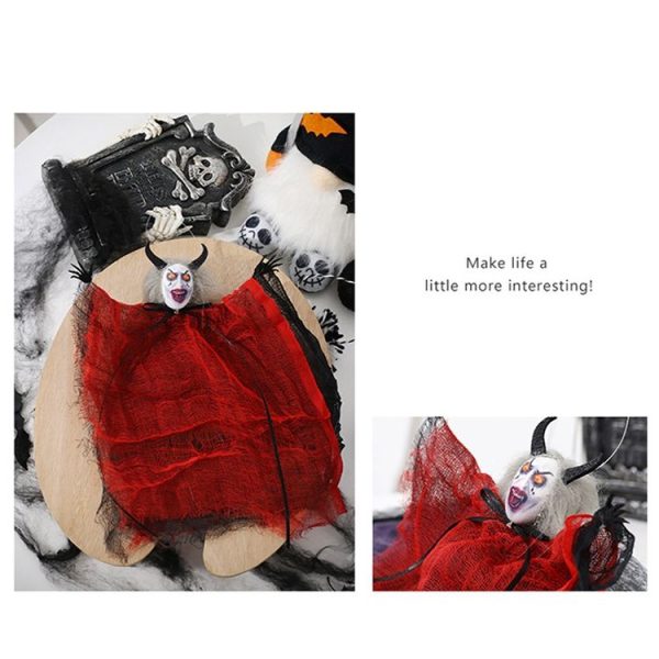 Halloween Decorations Horror Evil Ghost Doll Pendant Haunted House Decoration Props (Purple) - Image 5