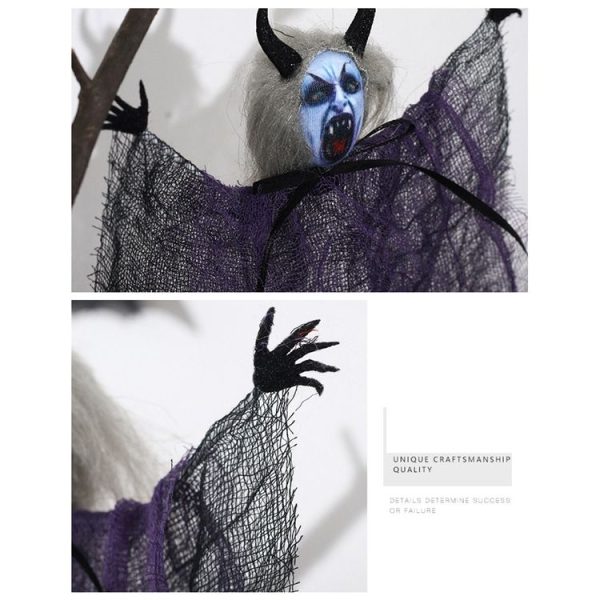Halloween Decorations Horror Evil Ghost Doll Pendant Haunted House Decoration Props (Purple) - Image 6