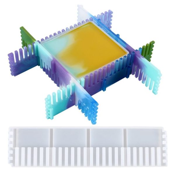 DIY Crystal Glue Mold Adjustable Frame Fence Silicone Mold (60-801)