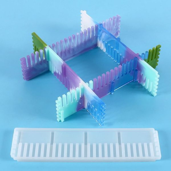 DIY Crystal Glue Mold Adjustable Frame Fence Silicone Mold (60-801) - Image 5