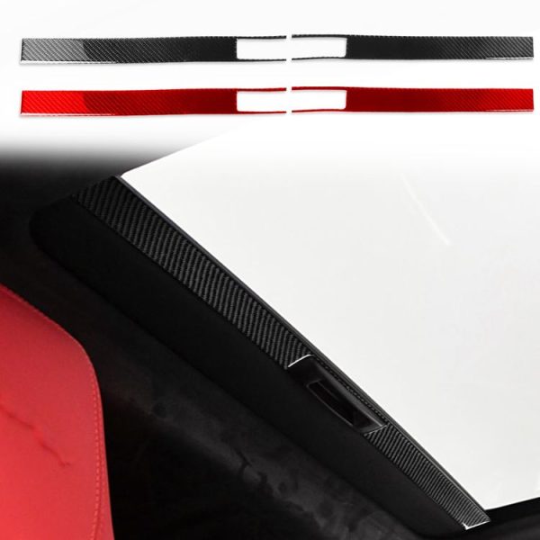 Jaguar F-TYPE 2013+ Universal Sunroof Handle Sticker Left And Right Drive (Black) - Image 2