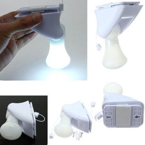 0.3W LED Mini Pull Cord Light Bulb Bedside Night Light (White) - Image 4
