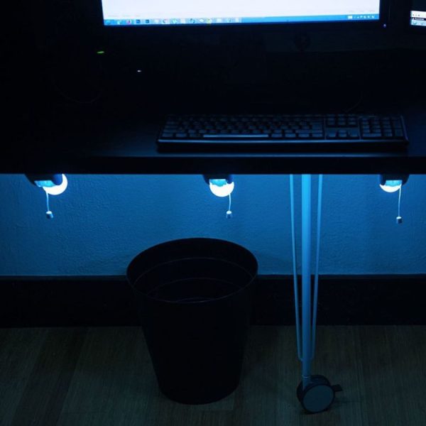 0.3W LED Mini Pull Cord Light Bulb Bedside Night Light (White) - Image 6