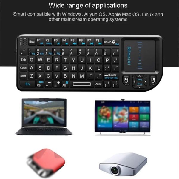Rii X1 2.4G Mini Classic Wireless Keyboard Keypad And Mouse All-In-One Kit (Black) - Image 5