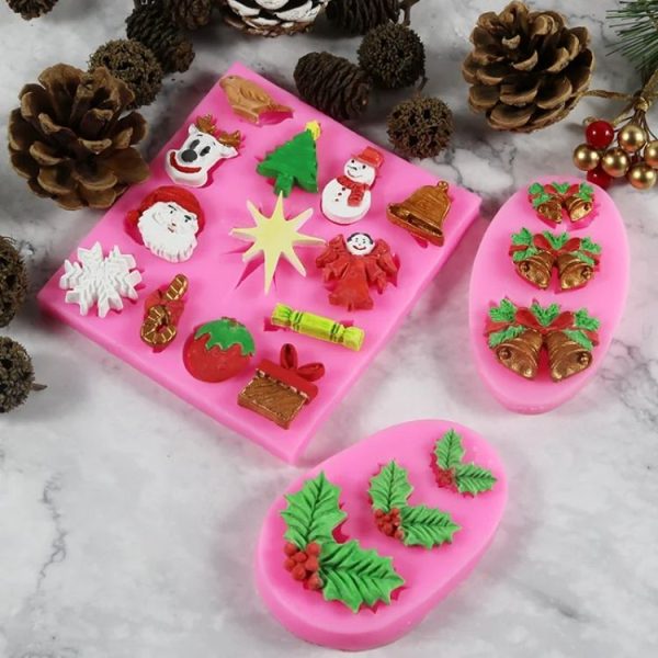 DIY Christmas Silicone Mold Elk Sleigh Cake Plaster Decoration Mold, Model: 50-235-B - Image 3