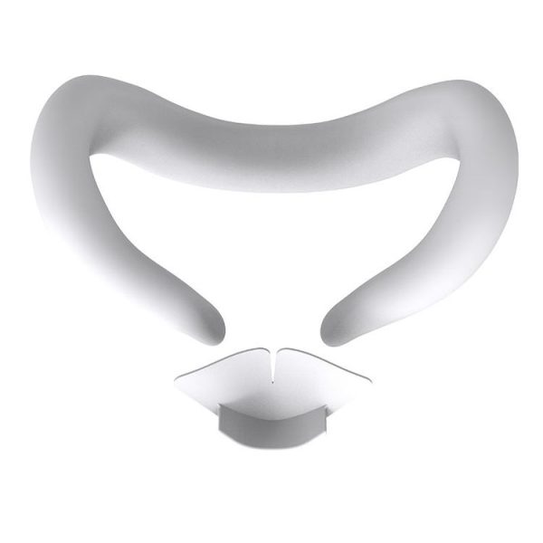 Meta Quest 3 Silicone Face Cover Eye Mask with Nose Pad (White)