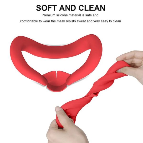 Meta Quest 3 Silicone Face Cover Eye Mask with Nose Pad (White) - Image 5
