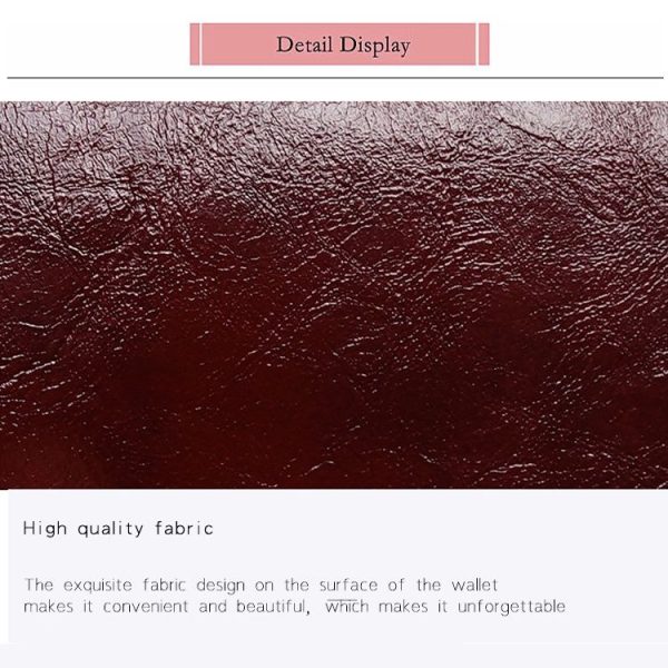 Ladies Buckle Coin Purse Detachable Large Capacity Clutch Bag Multi-card Slot Wallet (Light Brown) - Image 6