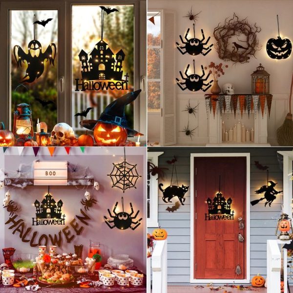 Bat 4.5V Halloween Glowing Hanging Lights Party Holiday Decoration - Image 7