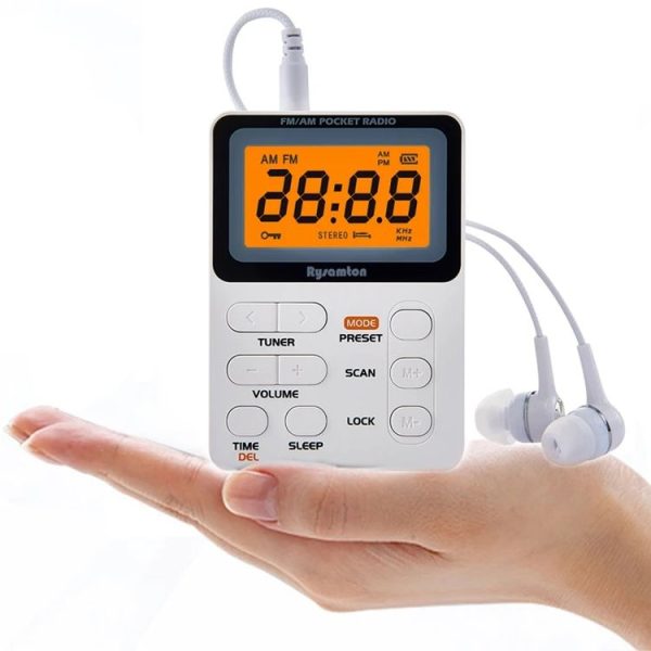 SH-01 LED Display Portable FM / AM Two-band Radio Special for Listening Tests, Style: JPN Version (White) - Image 2