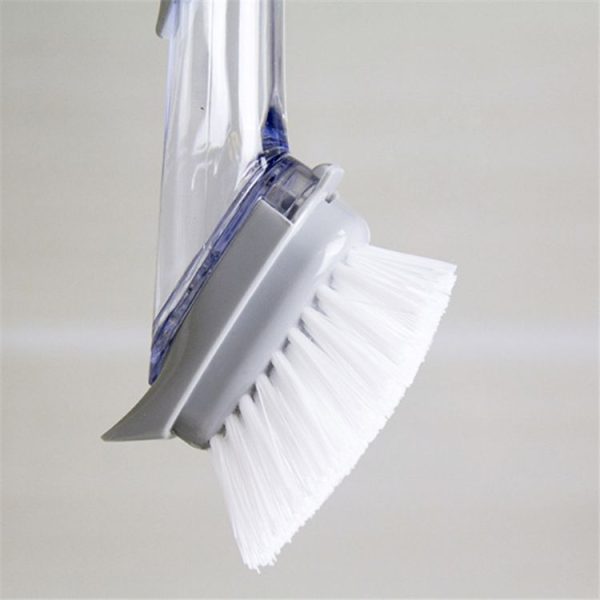 Kitchen Long Handle Automatic Liquid Filling Non-Stick Pan Scrubber Brush Cleaning Brush, Style: Brush - Image 3
