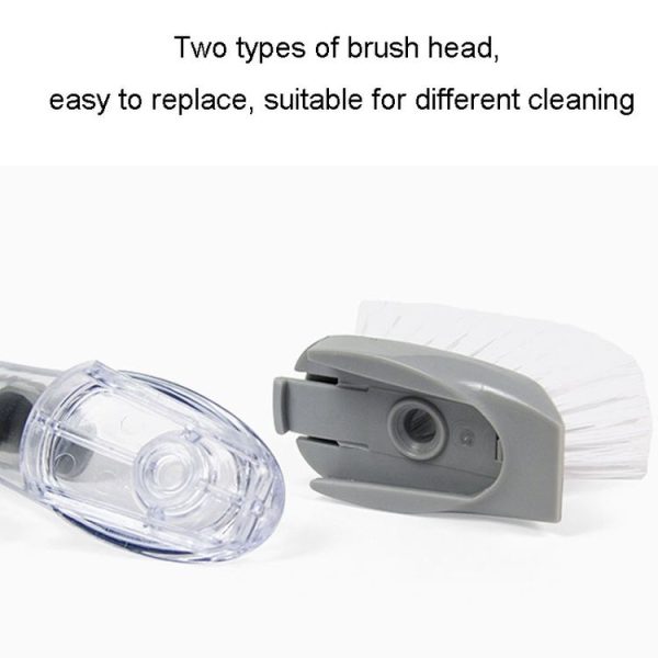 Kitchen Long Handle Automatic Liquid Filling Non-Stick Pan Scrubber Brush Cleaning Brush, Style: Brush - Image 5