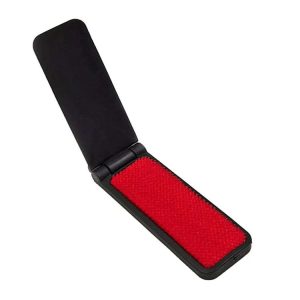 Portable Clothes Hair Removal Brush Folding Static Hair Remover (Black)