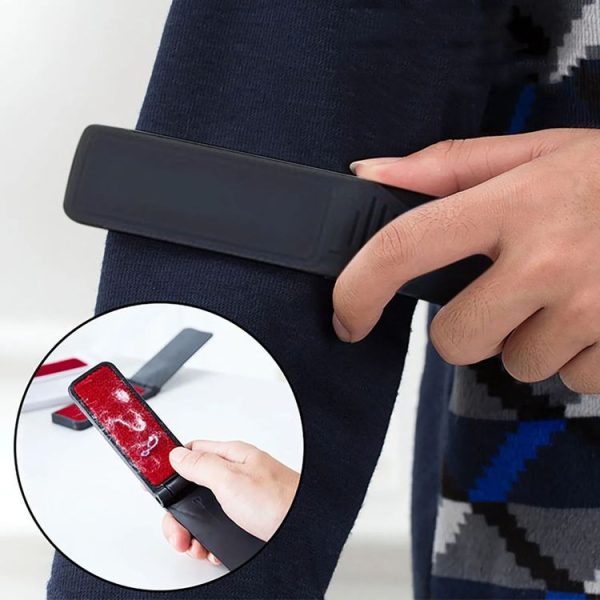 Portable Clothes Hair Removal Brush Folding Static Hair Remover (Black) - Image 7