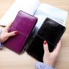 Ladies Long Zipper Multi-Card Slot Wallet Multifunctional Wristlet Wallet (Black) - Image 7