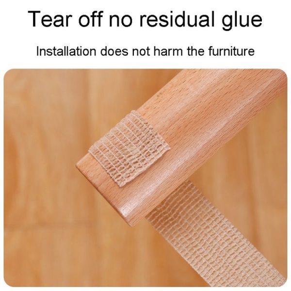 2.5 x 450cm Non-Woven Self-Adhesive Chair Non-Slip Foot Stickers Universal Table And Bench Leg Pads (Black) - Image 8