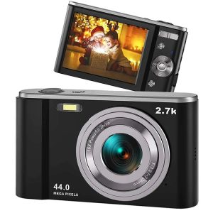 2.4-inch TFT Color Screen HD Digital Camera Portable Travel 8X Zoom Smart Camera (Black Standard)