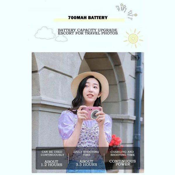 2.4-inch TFT Color Screen HD Digital Camera Portable Travel 8X Zoom Smart Camera (Black Standard) - Image 9