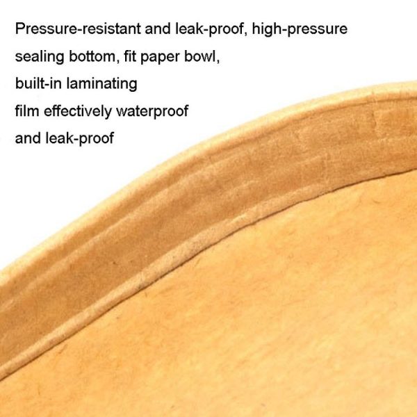 10pcs Disposable Rectangle Paper Bowl Lid Fast Food Packaging Box Cover, Style: PP Cover - Image 4